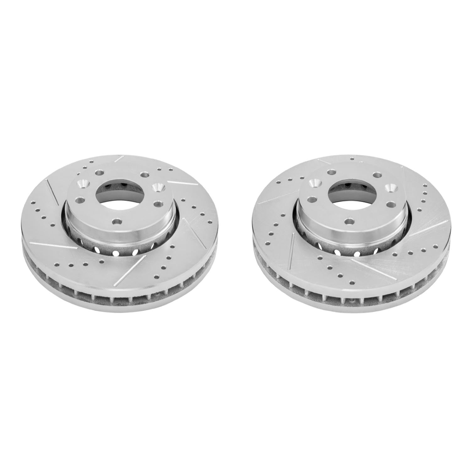 PowerStop Front Drilled and Slotted Brake Rotor Pair for Nissan Kicks 2021-23, Nissan Sentra 2020-23, JBR1913XPR
