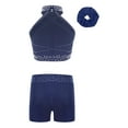 thumbnail image 2 of TTAO Big Girls Gymnastics Sports Outfit 3Pcs Dance Clothing Sets Athletic Tracksuit Activewear Set Sportswear Navy Blue 12, 2 of 6