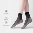 thumbnail image 2 of Xiao Hua 20 pares de calcetines tobilleros de nailon transparentes para mujer (negros), 2 of 2