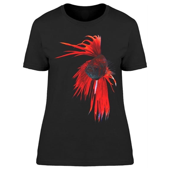 Frontview Dark Crowntail Betta T-Shirt Women -Image by Shutterstock, Female Large