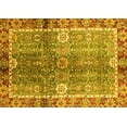 thumbnail image 1 of Ahgly Company Machine Washable Indoor Rectangle Oriental Yellow Traditional Area Rugs, 7' x 9', 1 of 1