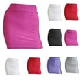 thumbnail image 4 of Lovskoo Women's Workout Skirt Basic Stretchy High Waist Pencil Bodycon Short Mini Skirts for Women Hot Pink, 4 of 4