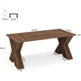 thumbnail image 2 of Tribesigns 63" Executive Desk, Modern Wood Large Office Computer Desk for Home Office, Brown, 2 of 7