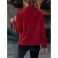 thumbnail image 5 of Women's Faux Jacket Fashion Autumn Long Sleeve Front Opening Cropped Coat, 5 of 9