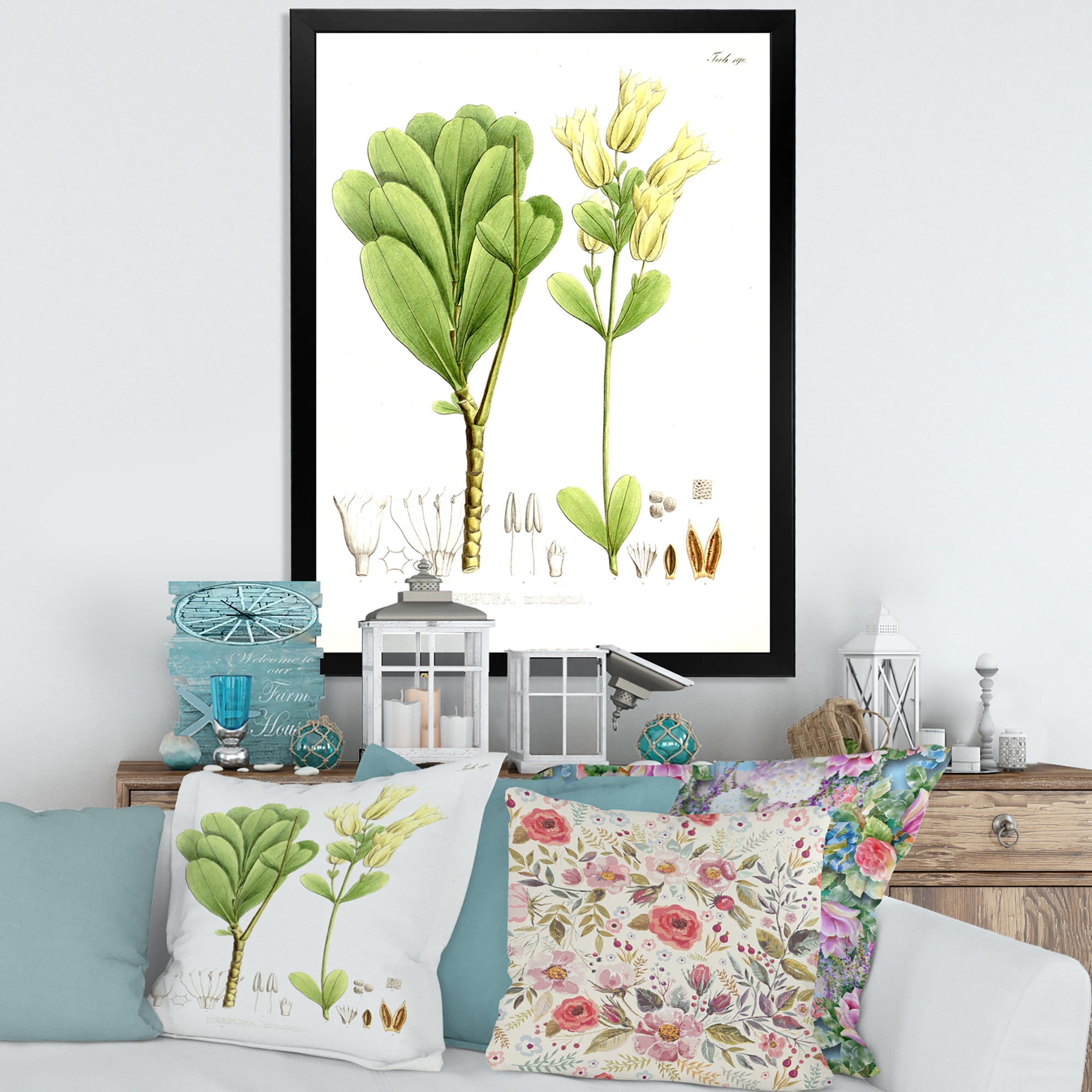 Designart 'Ancient Brazilian Plant III' Traditional Framed Art Print