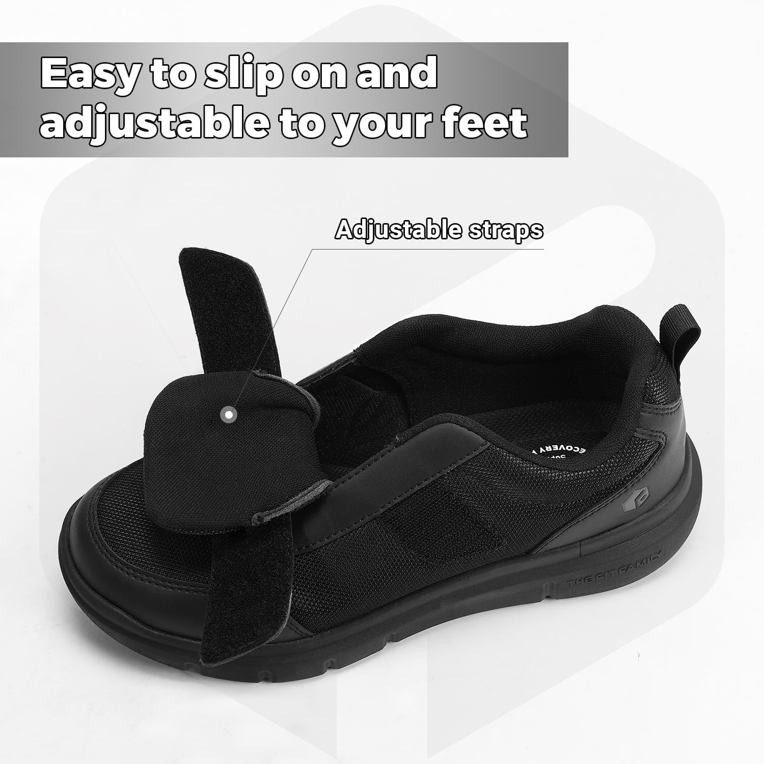 FitVille Diabetic Shoes for Men Extra Wide Width Orthopedic Size 14EEW FitVille Diabetic Shoes for Men Extra Wide Width Adjustable  main image 3