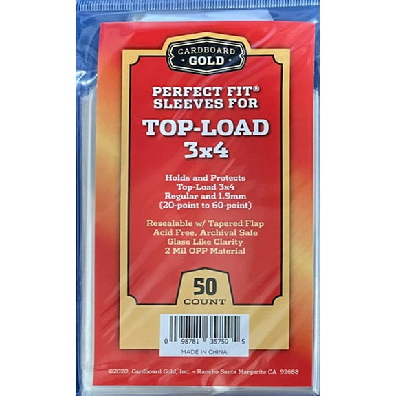 Cardboard Gold: Perfect Fit Sleeves for 3"x4" Toploaders (20pt to 60pt)