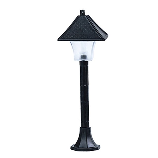 CAROOTU Mini Street Light Model Railway Train Lamp Post Lights Outdoor Pathway Lantern Post for Doll House