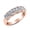 Rose Gold, variant on Houston Diamond District 1 to 3.5 Carat Round Diamond Ladies 5 Five Stone Wedding Anniversary Stackable Ring Band Premium Collection Platinum 1 Carat Size-5