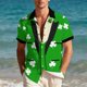 thumbnail image 4 of Ceisia St. Patrick's Day Men's Unisex Hawaiian Shirt | Summer Beach Casual Short Sleeve Button Down Gift Printed Top, 4 of 9