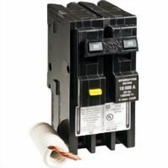 Square D HOM230GFIC Homeline Circuit Breaker, 30-Amp, 120/240V, 2-Pole, GFCI, Plug-In Mount