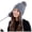 Grey, variant on Womens Winter Beanie Hats with Furry Pom Pom Cute Knitted Caps with Earflaps