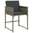 thumbnail image 5 of vidaXL 9 Piece Patio Dining Set with Cushions Gray Poly Rattan, 5 of 11