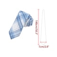 thumbnail image 2 of INSPIRE CHIC Men's Plaid Woven Self-tied Necktie Striped Skinny 2.8" Jacquard for College Graduation Campus Gatherings One Size Color-9, 2 of 6
