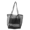 thumbnail image 4 of Mesh Beach Tote Portable Simple Tote for Fishing Vacation Swimming Black, 4 of 7