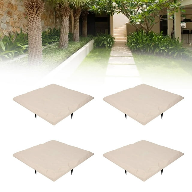 Pierre de Marche Décorative Résistante aux Intempéries pour Chemin, Trottoir, Jardin, Résine Polypropylène 15.5x15.5 Po avec Surface Texturée pour Pelouse Extérieur
