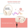 thumbnail image 3 of Auriculares Bluetooth AMORNO Over Ear de 68 horas de reproducción, color blanco, 3 of 7