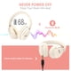 thumbnail image 3 of Auriculares Bluetooth AMORNO Over Ear de 68 horas de reproducción, color blanco, 3 of 7