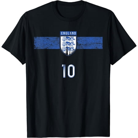 England Soccer Fans Jersey English Flag Football lovers T-Shirt, Vintage Birthday Gift