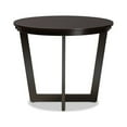 thumbnail image 2 of Alayna Modern and Contemporary Dark Brown Finished 35-Inch-Wide Round Wood Dining Table, 2 of 5