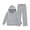 00-Grey321, variant on Lullu Girl Hoodie Wide Leg Sweatpants Outfits Casual Athletic Sweatsuit, Sizes 4-13
