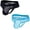 Black+sky Blue, variant on Men's Thong Underwear Ice Silk Bikini Underwear Sexy Low Rise T-Back Under Panties 2-Pack