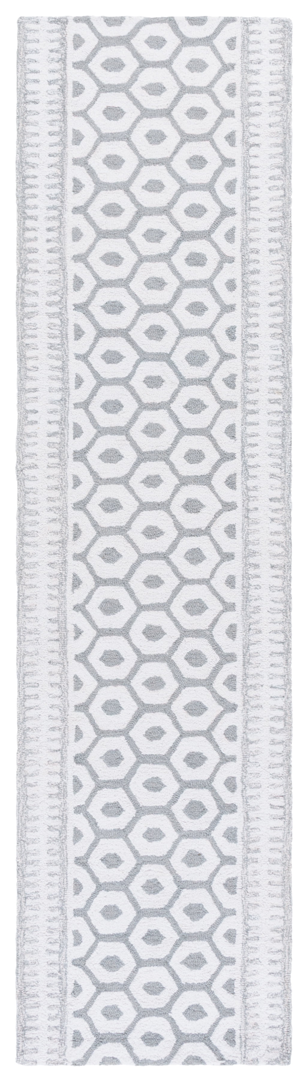 Safavieh Capri Francis Geometric Runner Rug, Ivory/Gray, 2'3" x 9'