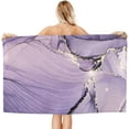 thumbnail image 2 of Lavender Liquid  Marble Large Beach Towel - Plush Thick Cotton Pool Towel, Adult Beach Towels, 2 of 16