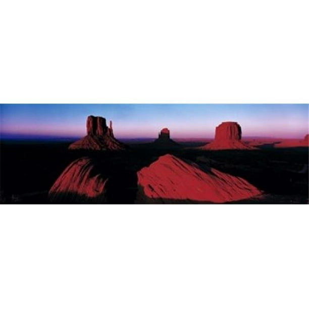 Panoramic Images PPI18254L Coucher de Soleil à Monument Vallée Tribal Parc Utah USA Affiche Imprimée par Panoramic Images - 36 x 12
