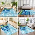 thumbnail image 4 of Large Area Rugs 6'x9', Blue Surfboard Carpet Runner Indoor Outdoor Rugs Home Decor Aesthetic, Summer Beach Tropical Coconut Tree Wooden Non Slip Mats Washable Accent Rug for Living Room Bedroom, 4 of 8