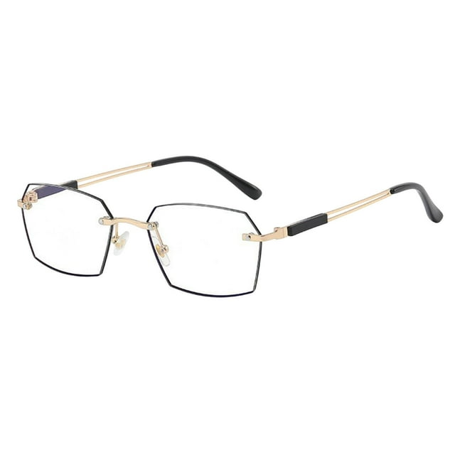 Gafas de lectura para hombre sin montura con protección contra la luz azul y protección contra la radiación metálica. Un modelo moderno para personas de mediana edad.