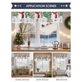 thumbnail image 6 of Valances for Windows Merry Christmas Leaf Rod Pocket Cafe Window Treatments Valance Curtains for Kitchen Bathroom Laundry Basement Windows 42"x18", 6 of 7