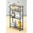 thumbnail image 2 of Whitmor Modern Industrial 4-tier Slim Shelf Cart, 2 of 2
