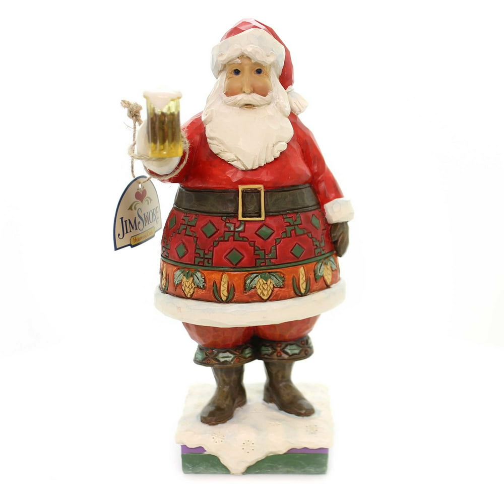 Jim Shore HERE'S TO THE HOLIDAYS Polyresin Craft Beer Santa 6001470 - Walmart.com - Walmart.com
