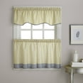 thumbnail image 2 of CHF Morocco Tier Curtain Pair, Polyester, Light Filtering, Rod Pocket, Indoor, Gold, 58"W x 24"L, Adult, 2 of 2