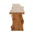 thumbnail image 2 of BALANBO Live Edge Wood Bench 63in Rustic Solid Wood Entryway Dining Bench, 2 of 6