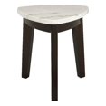 thumbnail image 1 of Francis White Marble Top End Table with Ebony Black Base, 1 of 5