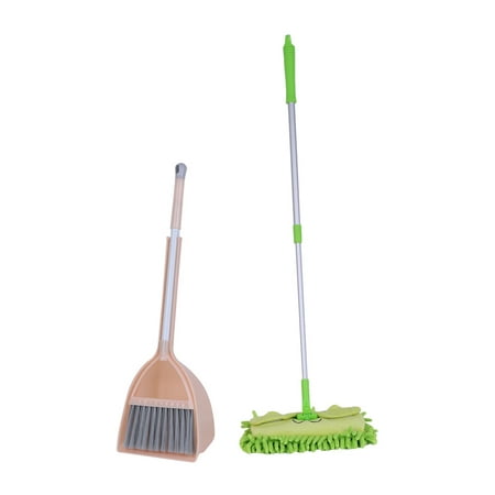 Outtop Kid's Housekeeping Cleaning Tools Set-3pcs, Small Mop Small Broom Small Dustpan (HOT (Good Housekeeping Best Mop)