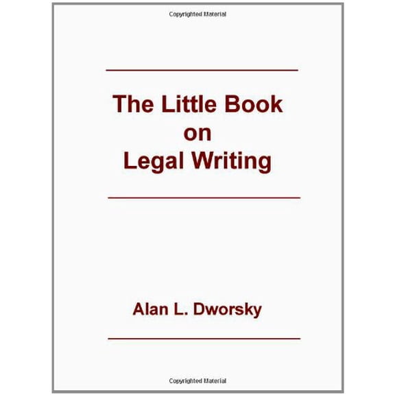 Pre-Owned The Little Book on Legal Writing (Paperback) 0837705606 9780837705606