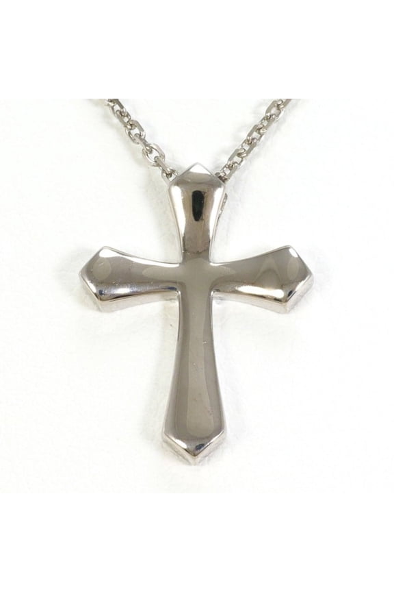 Pre-Owned 18K (18-karat white gold) necklace, total weight approximately 3.8g, 45cm, jewelry.