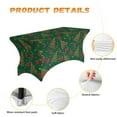 thumbnail image 6 of TSOVTHRID Christmas Tree Bowknot Print Fitted Polyester Table Covers 6ft Stretch Tablecloths for 6 Foot Tables Elastic Rectangle Table Cloths for Banquet Birthday Party Christmas Decor, 6 of 7