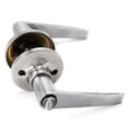 thumbnail image 5 of 10 Pack Door Lever Handle and Lock Set Lara Privacy by Villar Home Designs Silver, 5 of 5
