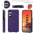 thumbnail image 2 of Crossbody Wallet Case for Samsung Galaxy S25, RFID Blocking Premium PU Leather Shoulder Strap Lanyard Shockproof Magnetic Cover with Card Holder Kickstand Case for Samsung Galaxy S25, Purple, 2 of 8