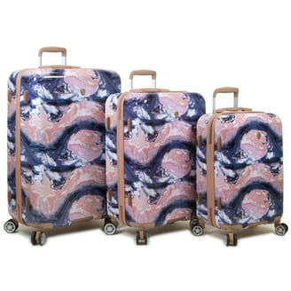 BADGLEY MISCHKA Grace 3 Piece Expandable Retro Luggage Set (Rose