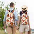 thumbnail image 4 of Disketp Thanksgiving Turkey Leaves print Canvas Backpack Lightweight Travel Daypack Student Rucksack Laptop Backpack-, 4 of 5