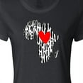 thumbnail image 4 of Inktastic Black History Month Ink Print African Heart Women's T-Shirt, 4 of 5