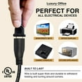 thumbnail image 6 of 1 Foot Extension Cord - Flat Plug Space Saver Short Cable, Three Prong, 16 AWG Thickness - 5 Pack - By Luxury Office, 6 of 7