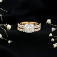 thumbnail image 5 of Rosec Jewels IGI Certified 3 Carat Cushion Cut Lab Grown Diamond Engagement Ring with Band - E-VS1 Quality - with Jewelry Box, 14K Yellow Gold, US 4.00, 5 of 9