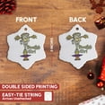 thumbnail image 3 of 3drose, Ghoulish Girl Zombie Girl Cartoon, 3 inch Snowflake Porcelain Ornament, 3 of 7
