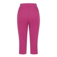 thumbnail image 7 of Roncen Women's Capri Jogger Pants - Casual Sporty Loose Fit Trousers with Side Slits & Functional Pockets, 7 of 7